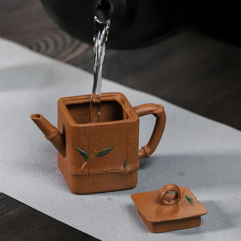 Teko Zisha Yixing Buatan Tangan Sepenuhnya [Zhu Yun Sifang] (Jin Jiang Po Ni - 100ml)