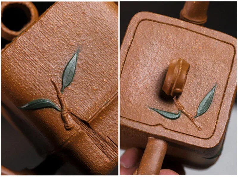 Teko Zisha Yixing Buatan Tangan Sepenuhnya [Zhu Yun Sifang] (Jin Jiang Po Ni - 100ml)
