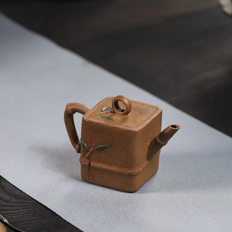 Teko Zisha Yixing Buatan Tangan Sepenuhnya [Zhu Yun Sifang] (Jin Jiang Po Ni - 100ml)