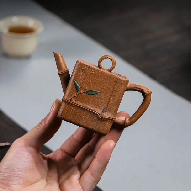 Teko Zisha Yixing Buatan Tangan Sepenuhnya [Zhu Yun Sifang] (Jin Jiang Po Ni - 100ml)