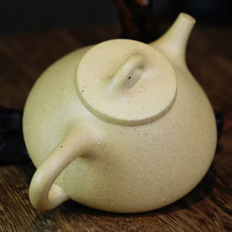 Teko Zisha Yixing Buatan Tangan Sepenuhnya [Ziye Shi Piao Pot] (Bensan Lu Ni - 260ml)