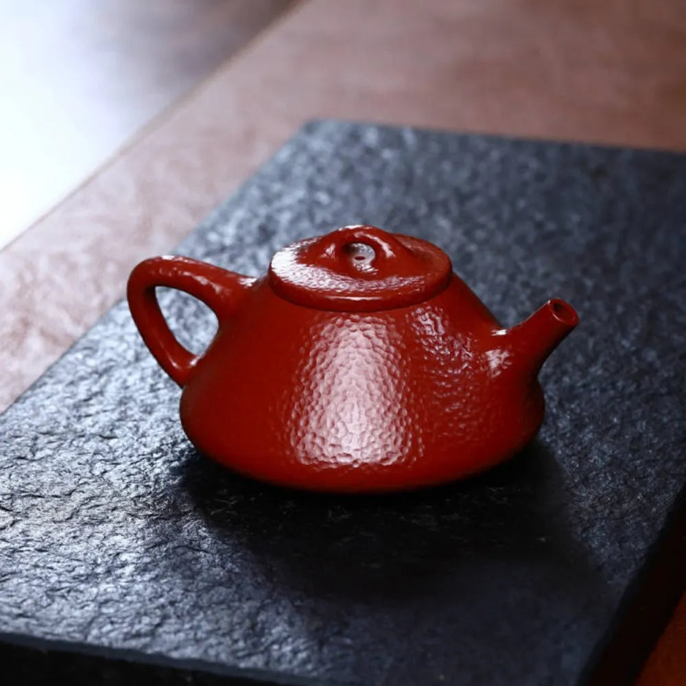 Full Handmade Yixing Zisha Teapot [Ziye Shi Piao Pot] (Dahongpao - 200ml) - YIQIN TEA HOUSE | yiqinteahouse.com | 200-300ml, full handmade zisha teapot, new arrival, plain smooth, teapot, teaware