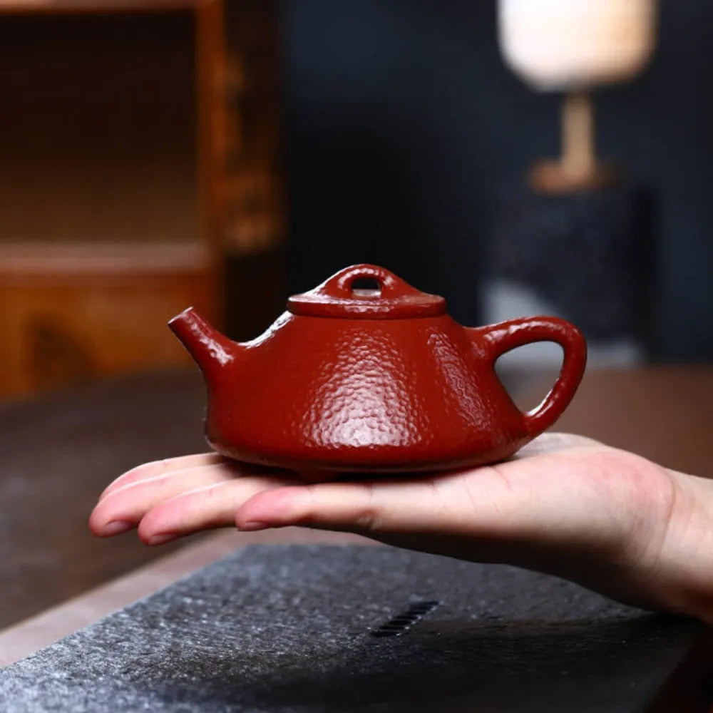 Full Handmade Yixing Zisha Teapot [Ziye Shi Piao Pot] (Dahongpao - 200ml) - YIQIN TEA HOUSE | yiqinteahouse.com | 200-300ml, full handmade zisha teapot, new arrival, plain smooth, teapot, teaware