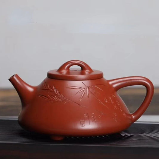 Full Handmade Yixing Zisha Teapot [Ziye Shi Piao Pot] (Dahongpao - 300ml) - YIQIN TEA HOUSE | yiqinteahouse.com | 200-300ml, full handmade zisha teapot, new arrival, teapot, teaware