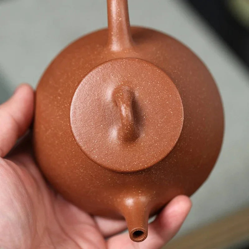 Full Handmade Yixing Zisha Teapot [Ziye Shi Piao Pot] (Jiang Po Ni - 220ml)