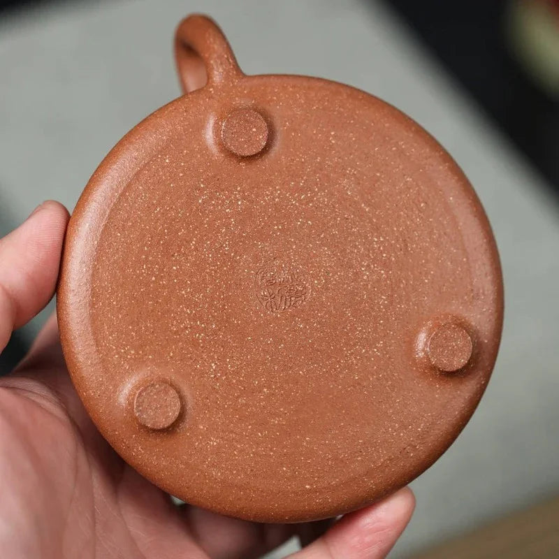 Full Handmade Yixing Zisha Teapot [Ziye Shi Piao Pot] (Jiang Po Ni - 220ml)