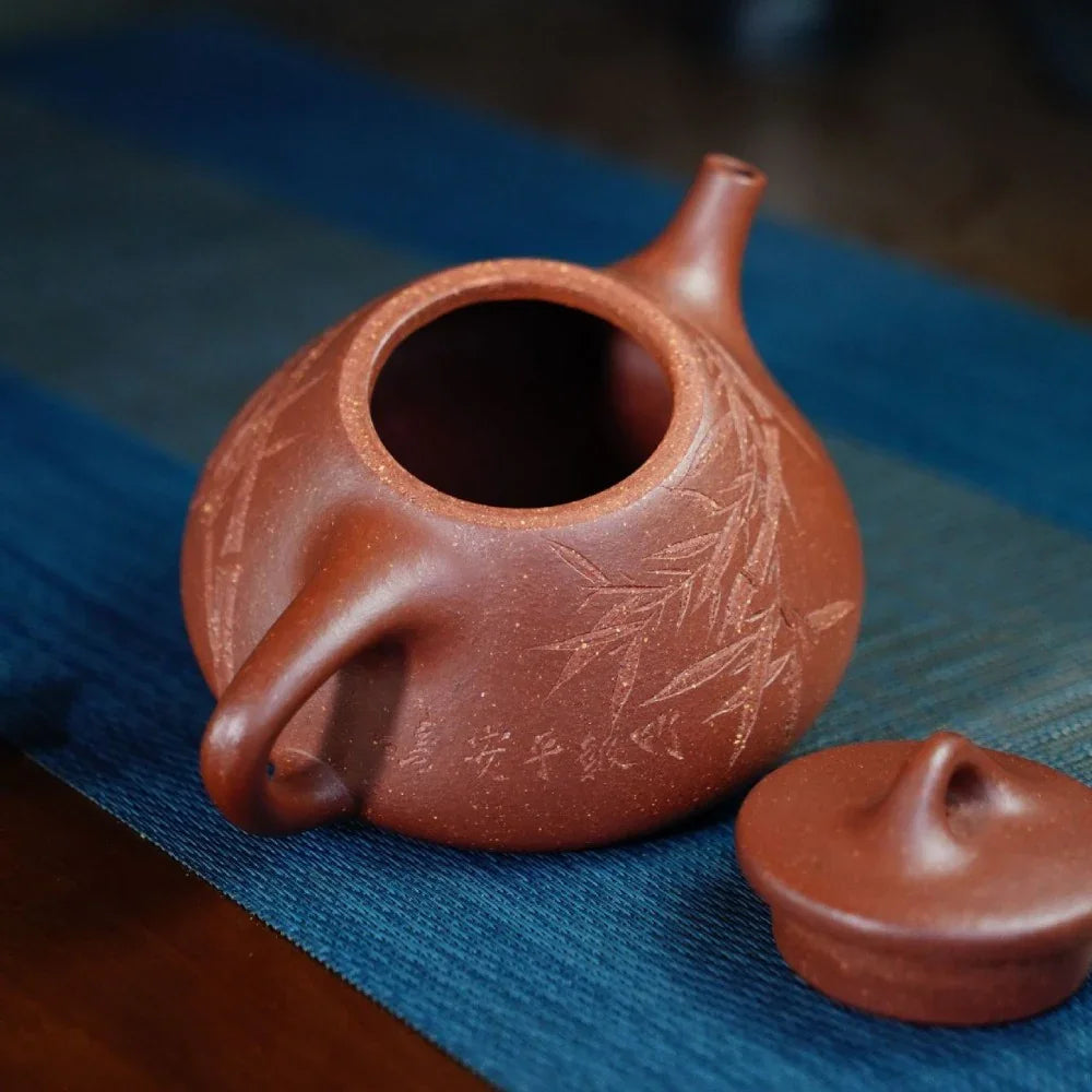 Théière Yixing Zisha entièrement faite à la main [Pot Ziye Shi Piao] (Jiang Po Ni - 310 ml)