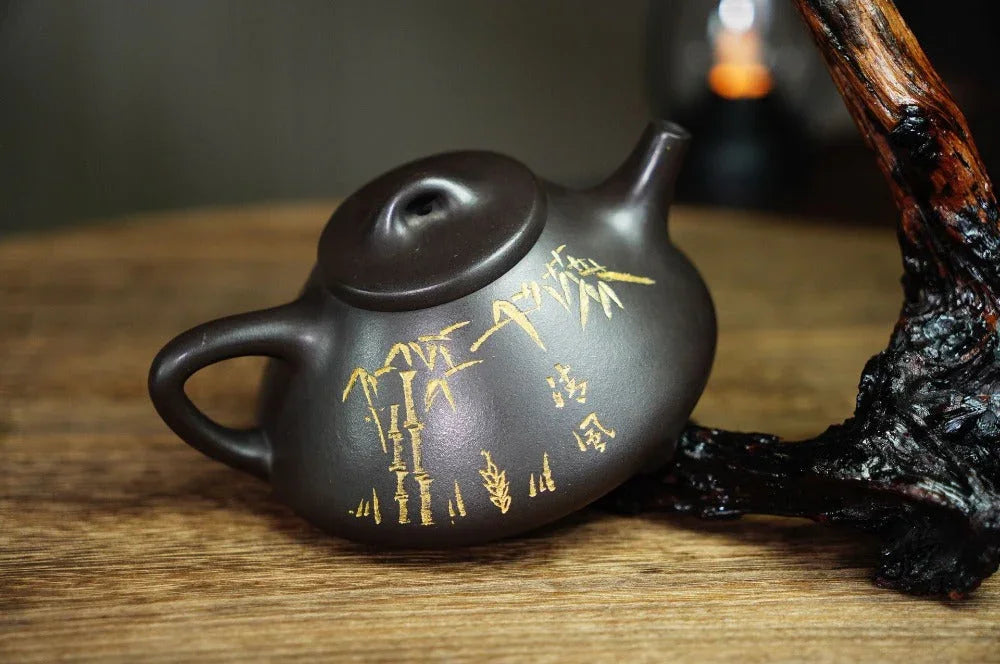 Full Handmade Yixing Zisha Teapot [Ziye Shi Piao Pot] (Shi Huang - 240ml) - YIQIN TEA HOUSE | yiqinteahouse.com | 200-300ml, full handmade zisha teapot, teapot, teaware