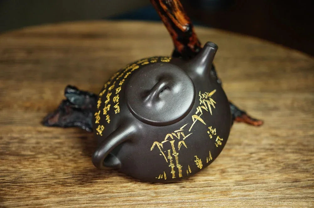 Full Handmade Yixing Zisha Teapot [Ziye Shi Piao Pot] (Shi Huang - 240ml) - YIQIN TEA HOUSE | yiqinteahouse.com | 200-300ml, full handmade zisha teapot, teapot, teaware