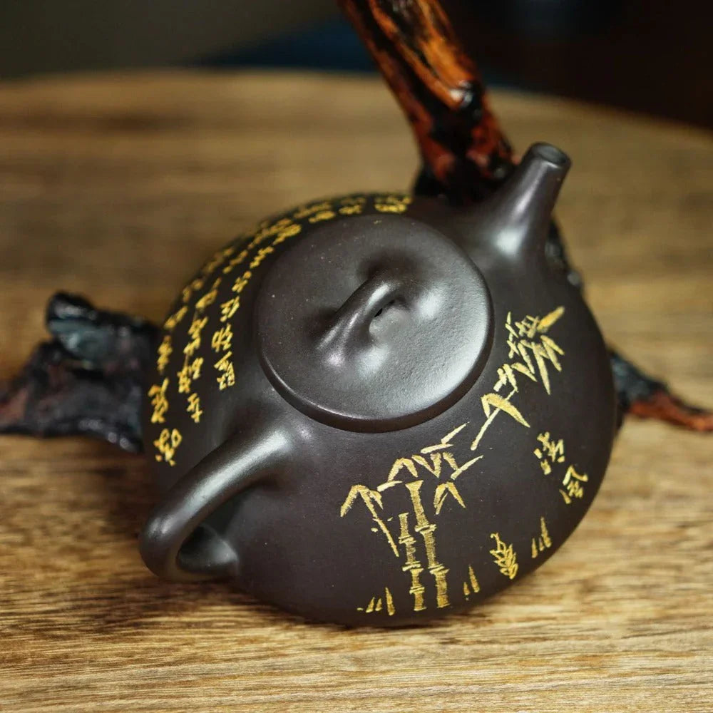 Full Handmade Yixing Zisha Teapot [Ziye Shi Piao Pot] (Shi Huang - 240ml) - YIQIN TEA HOUSE | yiqinteahouse.com | 200-300ml, full handmade zisha teapot, teapot, teaware
