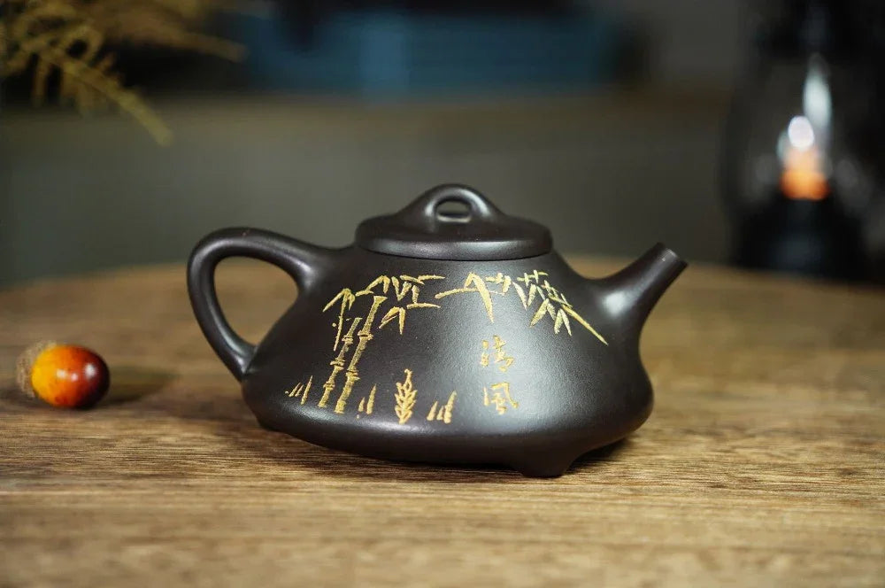 Full Handmade Yixing Zisha Teapot [Ziye Shi Piao Pot] (Shi Huang - 240ml) - YIQIN TEA HOUSE | yiqinteahouse.com | 200-300ml, full handmade zisha teapot, teapot, teaware