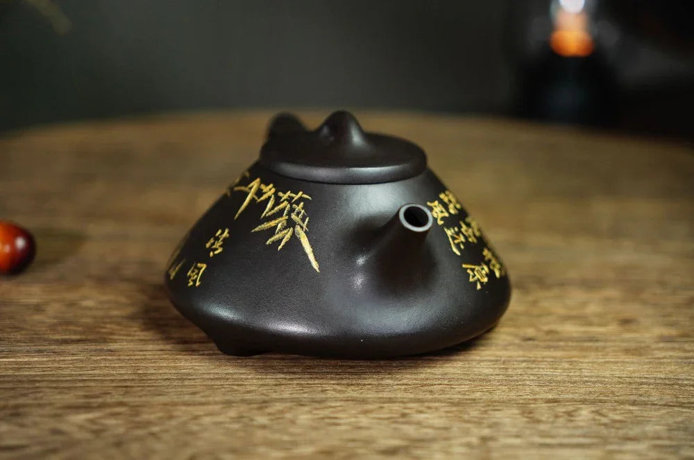 Full Handmade Yixing Zisha Teapot [Ziye Shi Piao Pot] (Shi Huang - 240ml) - YIQIN TEA HOUSE | yiqinteahouse.com | 200-300ml, full handmade zisha teapot, teapot, teaware