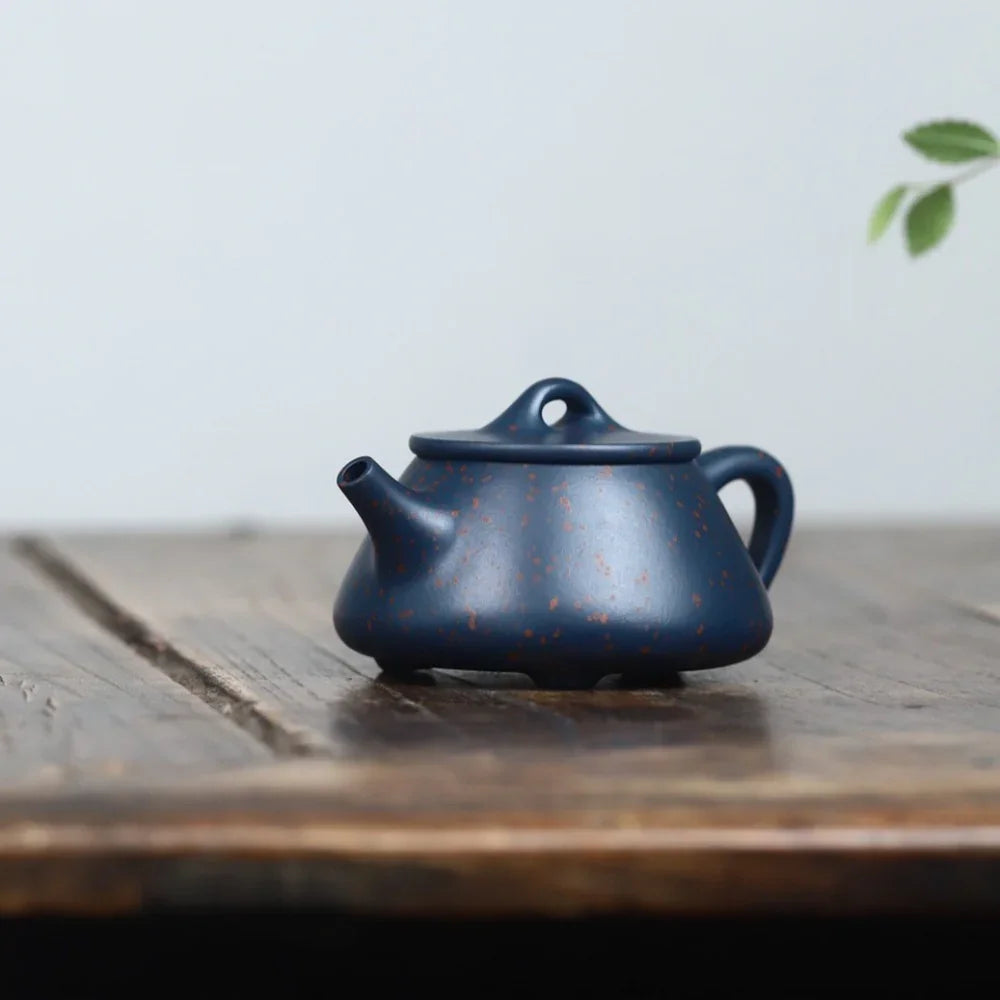Teko Zisha Yixing Buatan Tangan Sepenuhnya [Ziye Shi Piao Pot] (Tian Cui Sha - 170ml)
