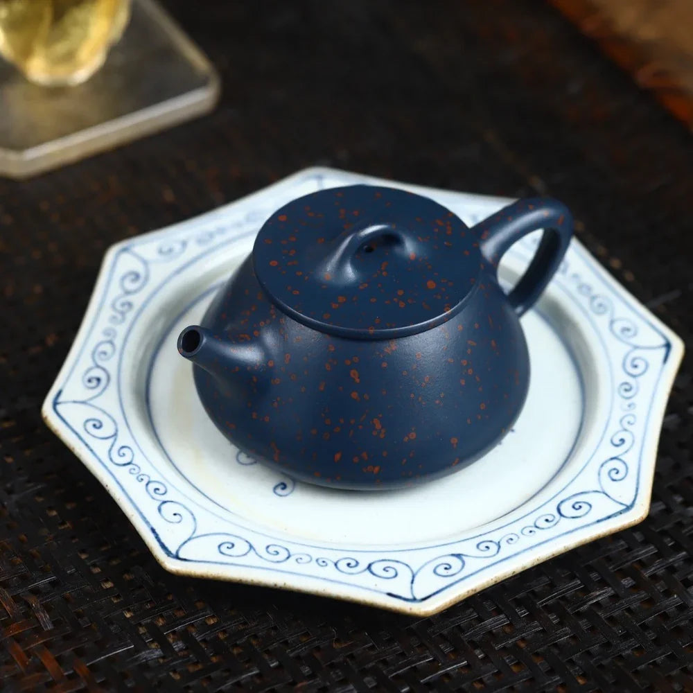 Teko Zisha Yixing Buatan Tangan Sepenuhnya [Ziye Shi Piao Pot] (Tian Cui Sha - 170ml)