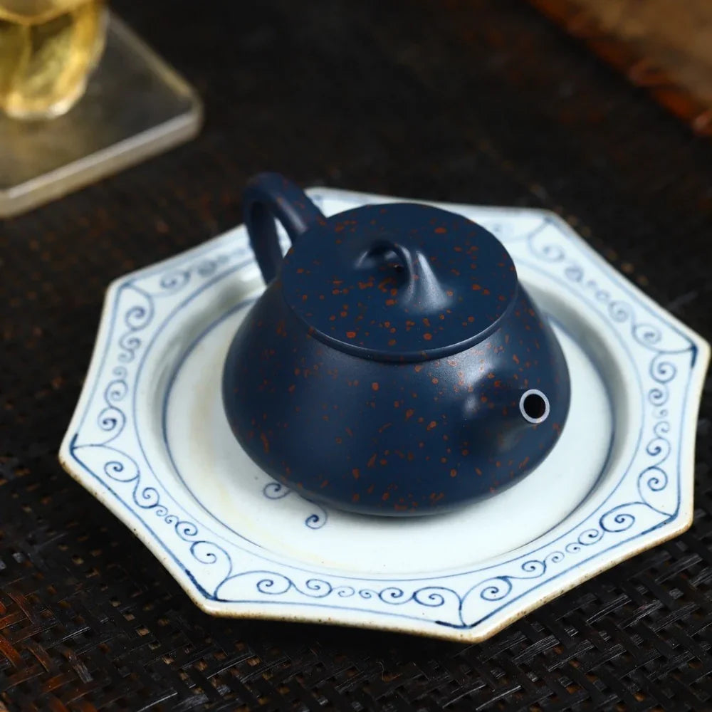 Teko Zisha Yixing Buatan Tangan Sepenuhnya [Ziye Shi Piao Pot] (Tian Cui Sha - 170ml)