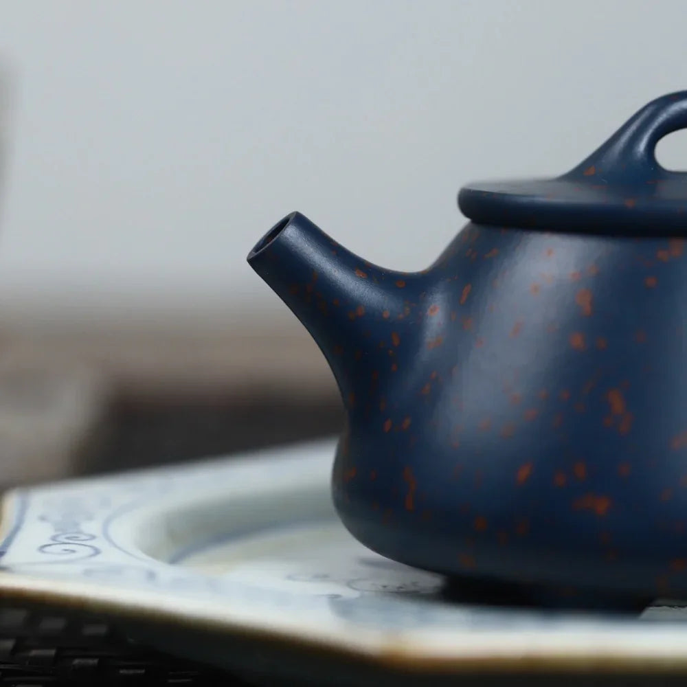 Teko Zisha Yixing Buatan Tangan Sepenuhnya [Ziye Shi Piao Pot] (Tian Cui Sha - 170ml)