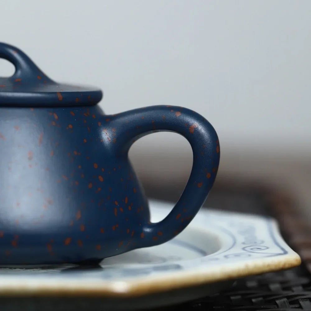 Teko Zisha Yixing Buatan Tangan Sepenuhnya [Ziye Shi Piao Pot] (Tian Cui Sha - 170ml)