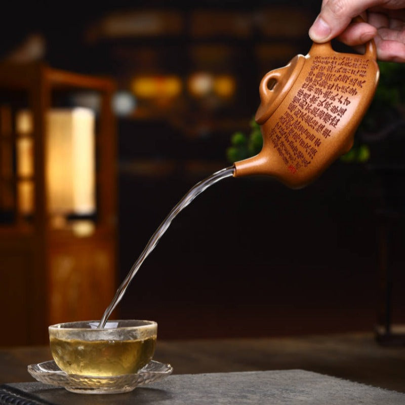 Full Handmade Yixing Zisha Teapot [Ziye Shi Piao Pot] (Wucai Lao Duan Ni - 280ml) - YIQIN TEA HOUSE | yiqinteahouse.com | 200-300ml, full handmade zisha teapot, teapot, teaware