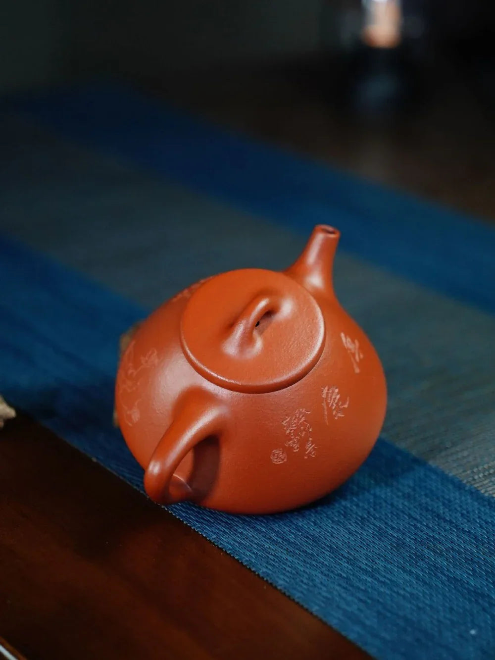 Teko Zisha Yixing Buatan Tangan Sepenuhnya [Ziye Shi Piao Pot] (Zhu Ni - 140ml)