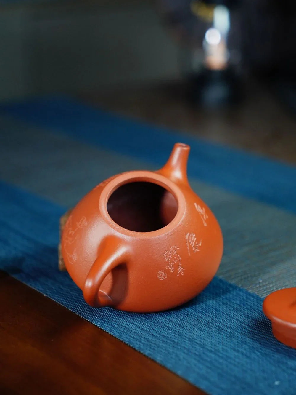 Teko Zisha Yixing Buatan Tangan Sepenuhnya [Ziye Shi Piao Pot] (Zhu Ni - 140ml)