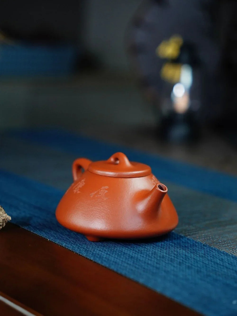 Teko Zisha Yixing Buatan Tangan Sepenuhnya [Ziye Shi Piao Pot] (Zhu Ni - 140ml)