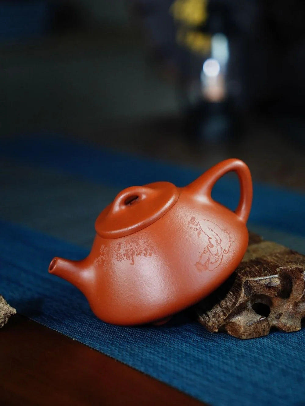 Teko Zisha Yixing Buatan Tangan Sepenuhnya [Ziye Shi Piao Pot] (Zhu Ni - 140ml)