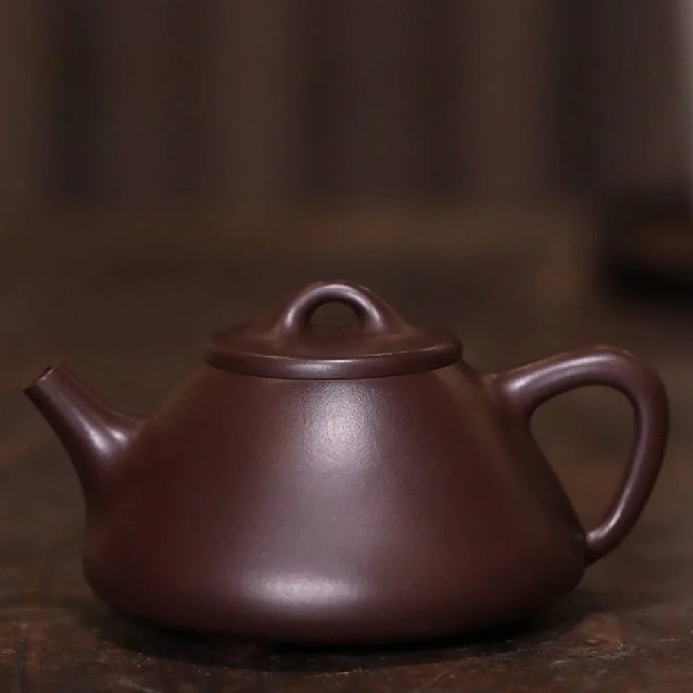 Teko Zisha Yixing Buatan Tangan Sepenuhnya [Ziye Shi Piao Pot] (Zi Ni - 240/320ml)