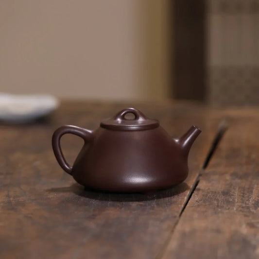 Teko Zisha Yixing Buatan Tangan Sepenuhnya [Ziye Shi Piao Pot] (Zi Ni - 240/320ml)