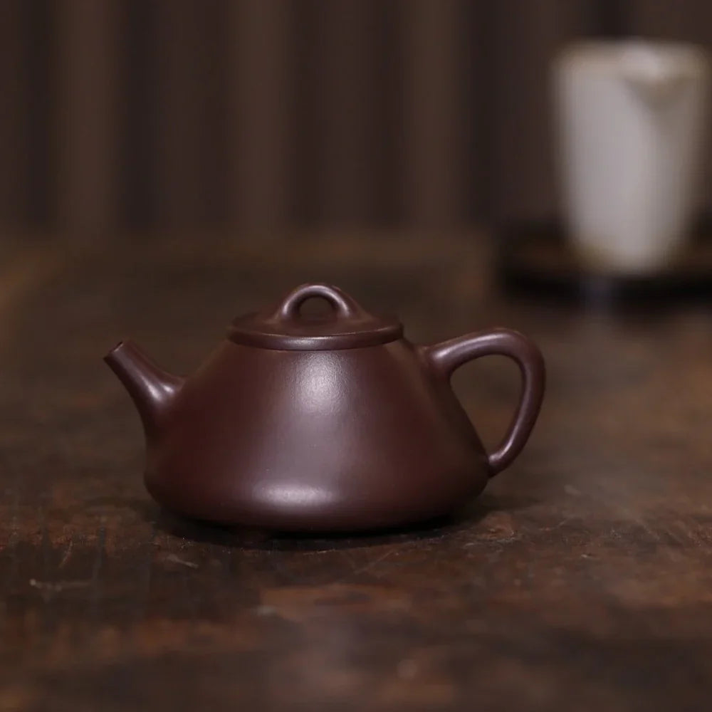 Teko Zisha Yixing Buatan Tangan Sepenuhnya [Ziye Shi Piao Pot] (Zi Ni - 240/320ml)