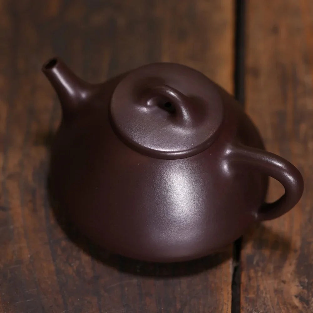 Teko Zisha Yixing Buatan Tangan Sepenuhnya [Ziye Shi Piao Pot] (Zi Ni - 240/320ml)