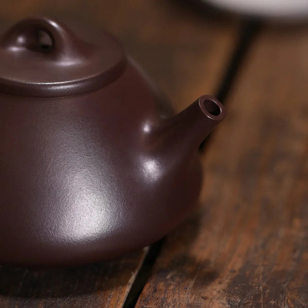 Teko Zisha Yixing Buatan Tangan Sepenuhnya [Ziye Shi Piao Pot] (Zi Ni - 240/320ml)