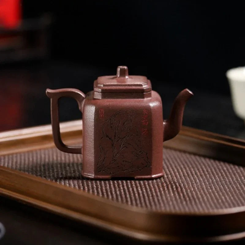 全手工宜兴紫砂茶壶[醉黄昏] (底槽清- 150ml)