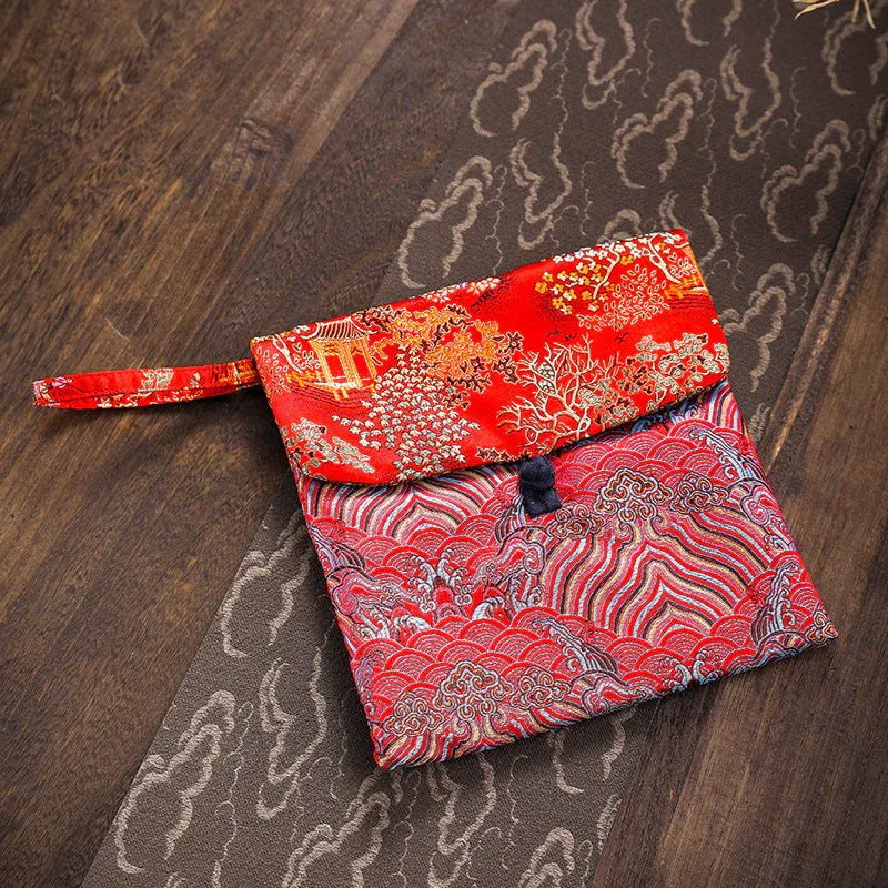 Handmade Tea Cake Flip-top Portable Bag / Tea Cake Gift Bag - YIQIN TEA HOUSE | yiqinteahouse.com | tea accessories, tea cake, teaware