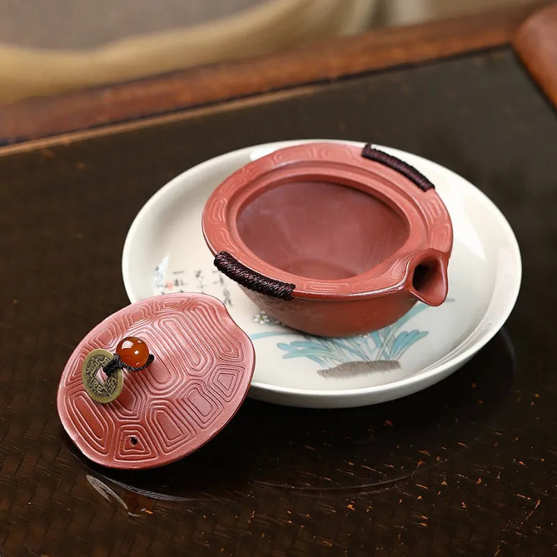 Handmade Yixing Zisha Hand-Grab Pot / Teapot [Wealthy] (Dahongpao - 150ml) - YIQIN TEA HOUSE | yiqinteahouse.com | gaiwan, new arrival, teapot, teaware, zisha teapot