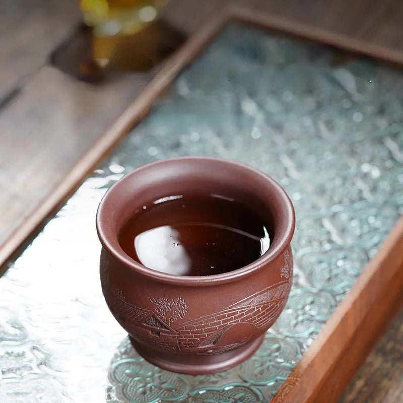 Handmade Yixing Zisha Master Tea Cup Gift Set [Jiangnan Shanshui] - YIQIN TEA HOUSE | yiqinteahouse.com | new arrival, tea cup, teaware