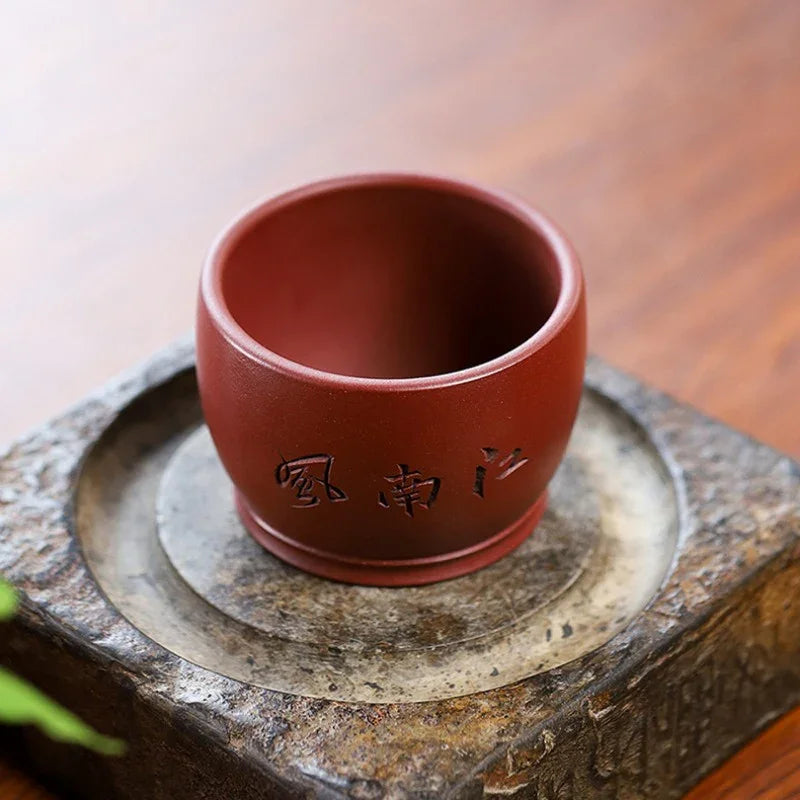 Handmade Yixing Zisha Master Tea Cup [Jiangnan River Town] (Zi Ni - 170ml) - YIQIN TEA HOUSE | yiqinteahouse.com | tea cup, teaware