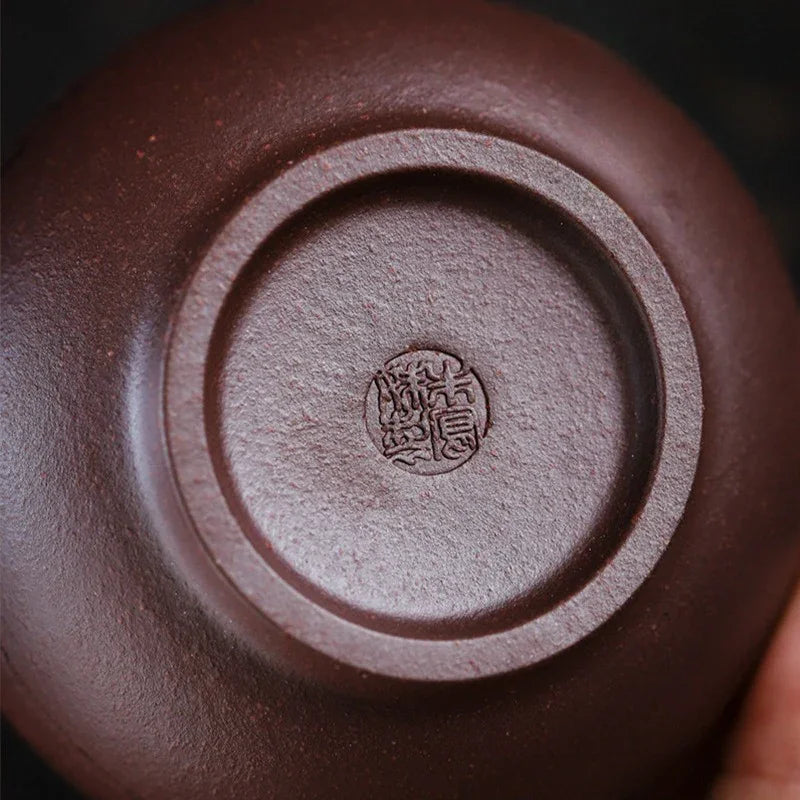 Handmade Yixing Zisha Master Tea Cup [Jiangshan Ru Hua / Jiu Cha] (Zi Ni - 200/140ml) - YIQIN TEA HOUSE | yiqinteahouse.com | tea cup, teaware