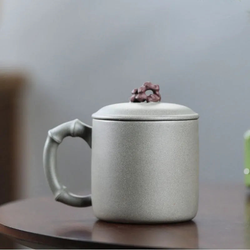 Handmade Yixing Zisha Tea Mug [Shi Lai Yun Zhuan] 450ml - YIQIN TEA HOUSE | yiqinteahouse.com | new arrival, tea mug, teaware