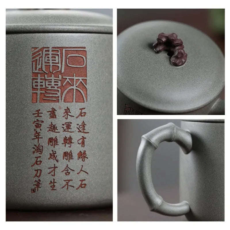 Handmade Yixing Zisha Tea Mug [Shi Lai Yun Zhuan] 450ml - YIQIN TEA HOUSE | yiqinteahouse.com | new arrival, tea mug, teaware