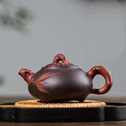 Handmade Yixing Zisha Teapot [Three Friends of Winter] (Zi Ni - 220ml) - YIQIN TEA HOUSE | yiqinteahouse.com | 200-300ml, teapot, teapot hot picks, teaware, zisha teapot