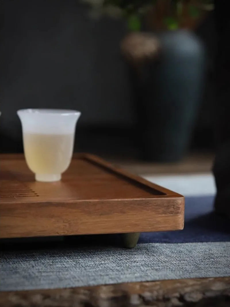 Heavy Bamboo Tea Tray [Ya-Su Chuang] Drawer Storage / Pipe Drainage - YIQIN TEA HOUSE | yiqinteahouse.com | tea tray, teaware