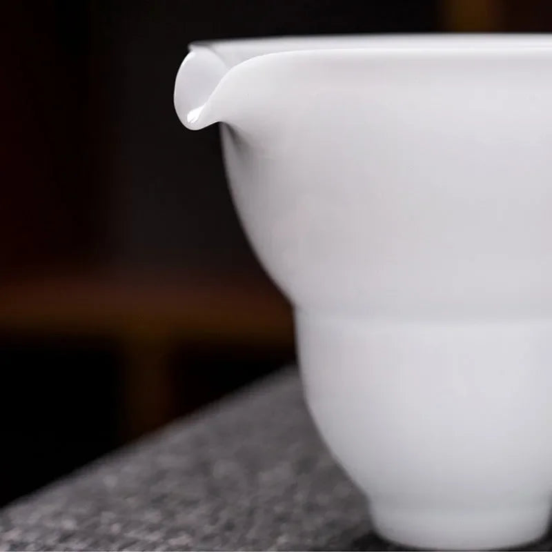 Bing Zhong White Porcelain Sancai Gaiwan Tea Set - YIQIN TEA HOUSE | yiqinteahouse.com | gaiwan, teaware, teaware set
