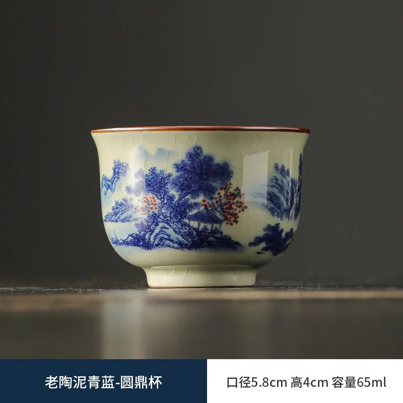 Jindezhen Gu Ru Ice Crackle Ceramic Tea Cup [Jiangshan Keran] - YIQIN TEA HOUSE | yiqinteahouse.com | jiangshan keran, tea cup, teaware