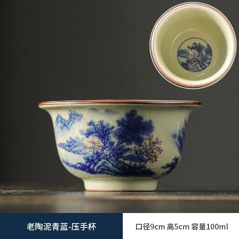 Jindezhen Gu Ru Ice Crackle Ceramic Tea Cup [Jiangshan Keran] - YIQIN TEA HOUSE | yiqinteahouse.com | jiangshan keran, tea cup, teaware