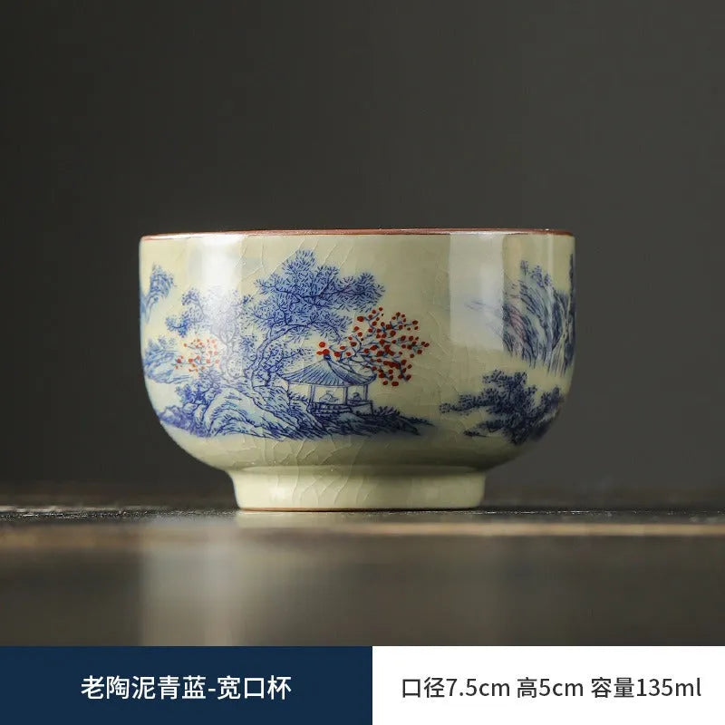 Jindezhen Gu Ru Ice Crackle Ceramic Tea Cup [Jiangshan Keran] - YIQIN TEA HOUSE | yiqinteahouse.com | jiangshan keran, tea cup, teaware