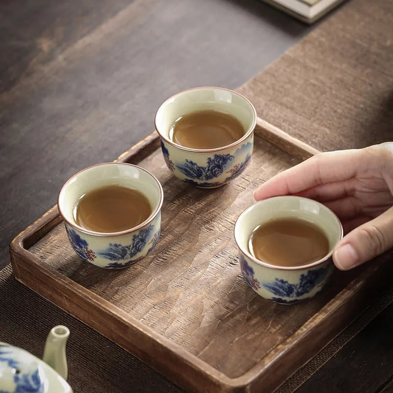 Jindezhen Gu Ru Ice Crackle Ceramic Tea Cup [Jiangshan Keran] - YIQIN TEA HOUSE | yiqinteahouse.com | jiangshan keran, tea cup, teaware