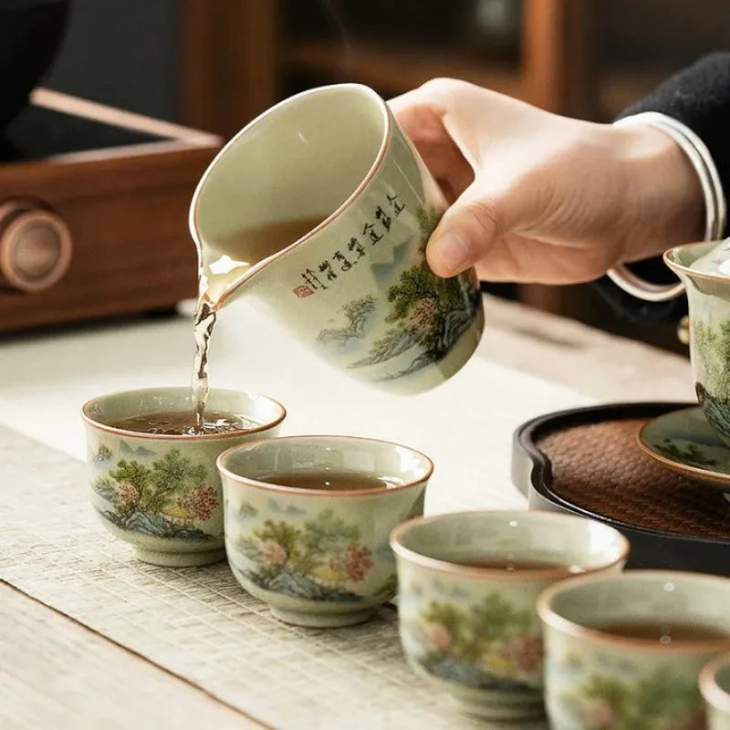 Jindezhen Gu Ru Ice Crackle Ceramic Tea Cup [Zhi Ci Qinglu] - YIQIN TEA HOUSE | yiqinteahouse.com | tea cup, teaware, zhi ci qinglu