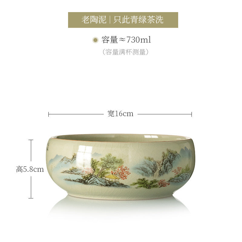 Jindezhen Gu Ru Ice Crackle Ceramic Tea Set [Zhi Ci Qinglu] - YIQIN TEA HOUSE | yiqinteahouse.com | ceramic teapot, fair cup, gaiwan, strainer, tea cup, teaware, teaware set, zhi ci qinglu