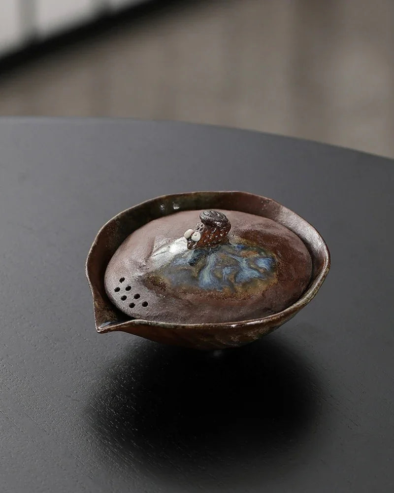 Kiln Change Firewood Firing [Yan Kuang] Hand-Grab Pot / Tea Tray Set - YIQIN TEA HOUSE | yiqinteahouse.com | ceramic teapot, gaiwan, tea tray, teapot, teaware