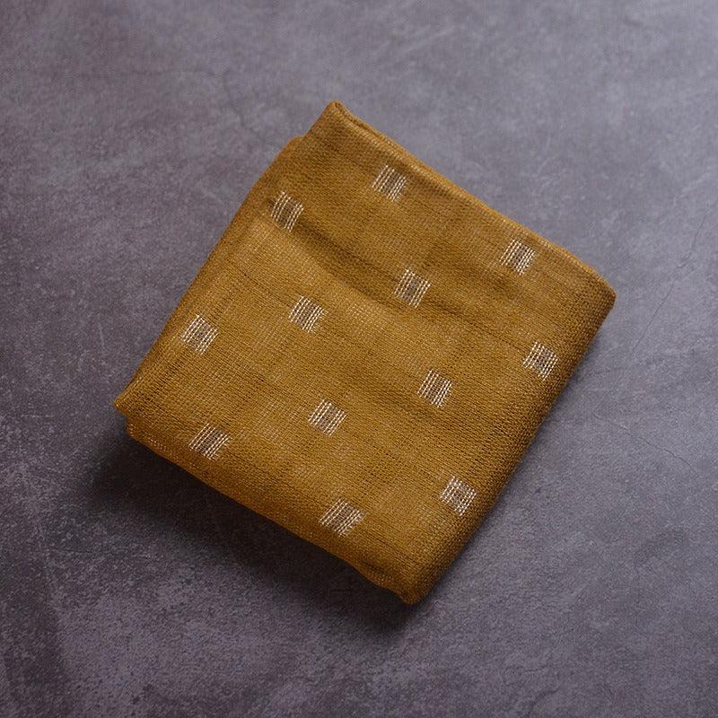 Linen Cotton Zen Tea Tower [Checkered] - YIQIN TEA HOUSE | yiqinteahouse.com | tea accessories, tea towel, teaware